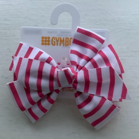 Striped Ponytail Holder Bows Set of 2 - Picture 3 of 4